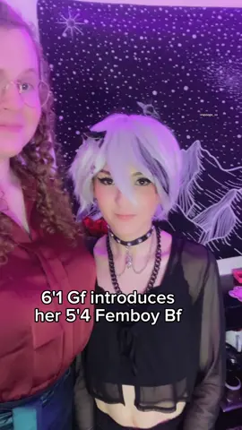 I felt stupid recording this but @Mama Juliet ❤️ said it was cute so..... • • • #femboy #femboytiktok #tallgirl #heightdifference #gf 