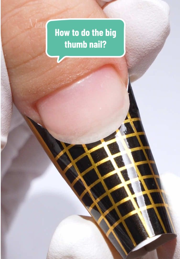 How to do the big thumb nail?  👉Quickly solve the extension problem with nails larger than size 0 nail tip! #melodysusie #TikTokShopLaborDaySale #nailtutorial #naildrill #nailsalon 