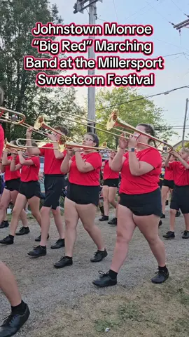 Johnstown Monroe “Big Red” Marching Johnnies Big sound, big spirit at the Millersport Sweetcorn Festival—the Big Red Marching Johnnies! 🔴🥁 #JohnstownMonroe #MillersportSweetcornFestival #MarchingBand #Parade 