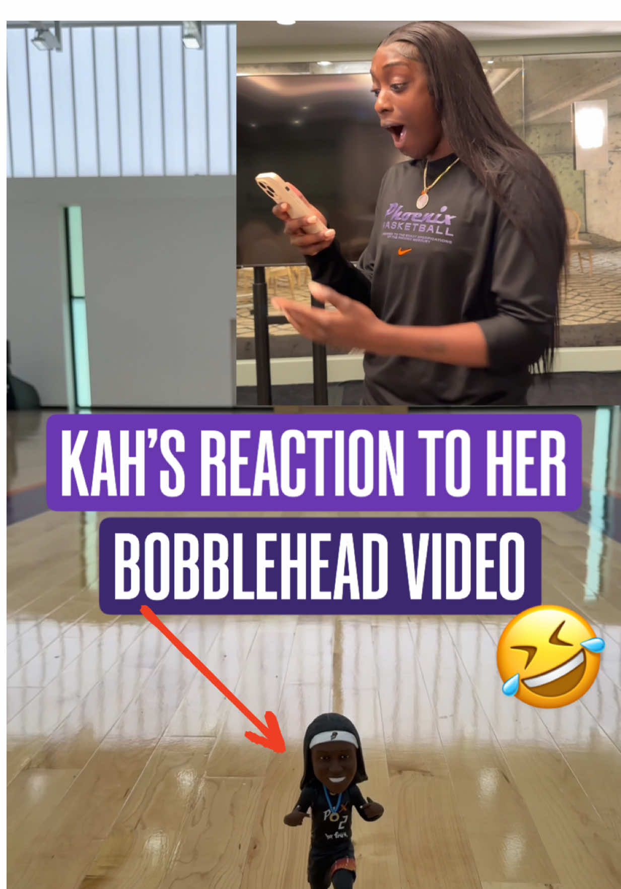 thanks Kah for forgiving us 🤭🫶 #phoenixmercury #kahleahcopper #bobblehead #kahleahcopperedit #womensbasketball 