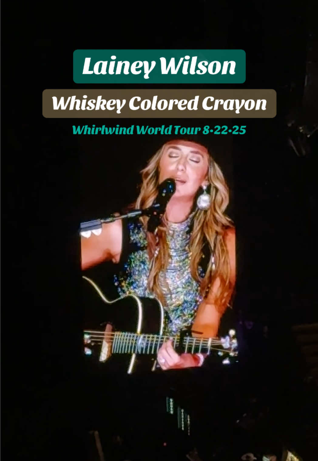 Take me back to this night … #LaineyWilson #WhiskeyColoredCrayon  @Lainey Wilson @Lainey Wilson’s Wild Horses 