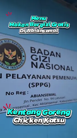 Hari ini Menu Chicken Katsu  #fyp #makanbergizigratis #bgn #sppg #abiansemal #badung #prabowo 