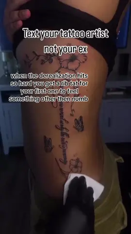 this vids better nbs 🌚🌚 don't be saddd go get a tattoo! 🥲🥲#ribtattoo #derealization #fyp #mass #wlw 