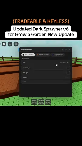 new updated dark spawner that actually works bro i finally found the real working pet spawner for grow a garden #growagarden #roblox #fyp #petspawner #kitsune 