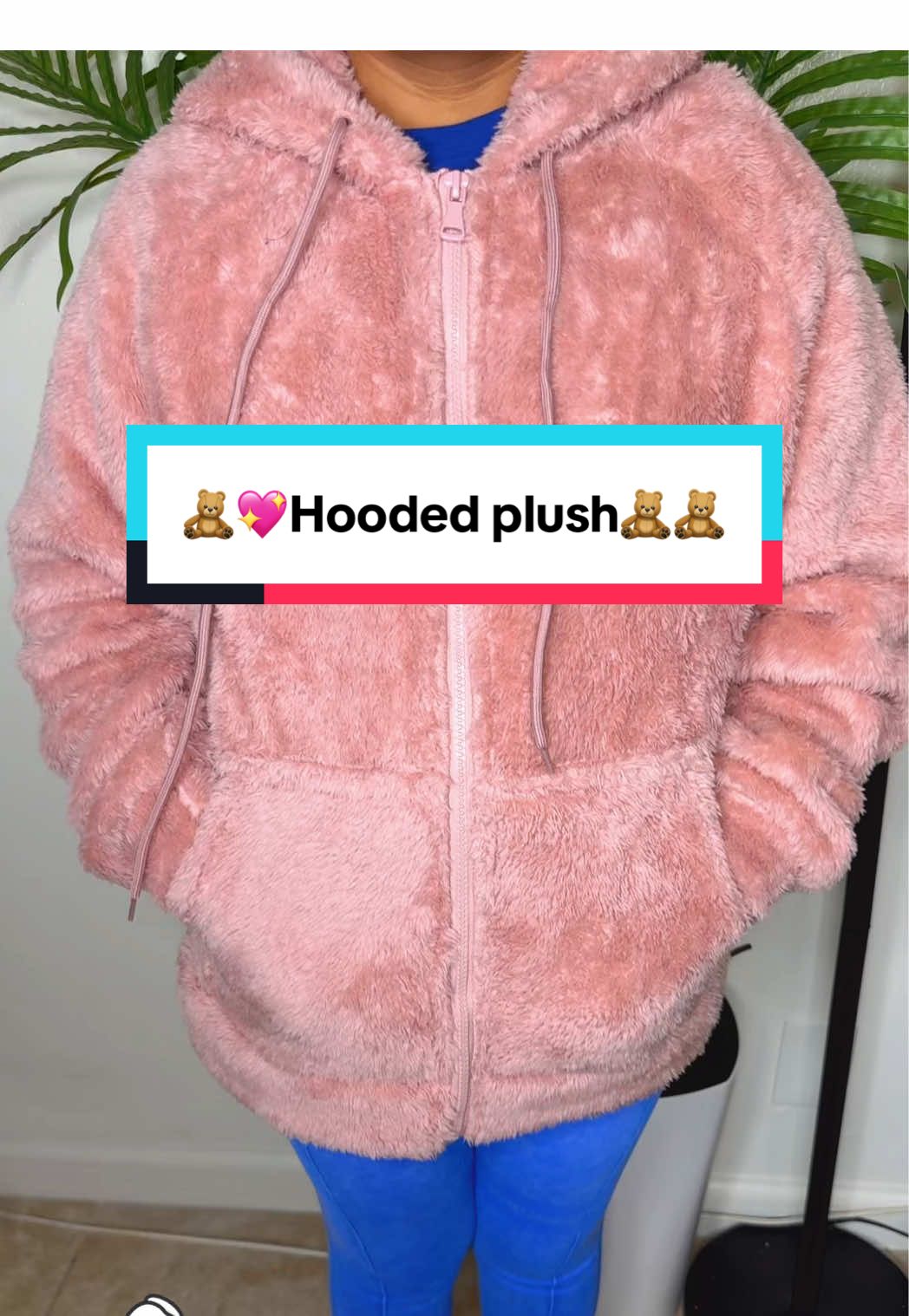 Chaqueta de felpa con capucha súper calientitas y muy cómodas #hooded #plush #jacket #womenwear #hoodie 