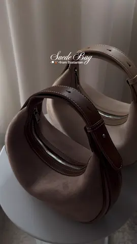 all time fav moon bag now in suede! 🤩💫 #bag #shoulderbag #slingbag #handbag #fyp 