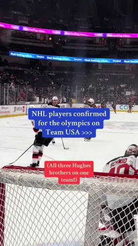 6 players are confirmed & the rest are rumored and posted by Team USA 🥳✨ #hockey #NHL #jackhughes #lukehughes #hockeyplayer 