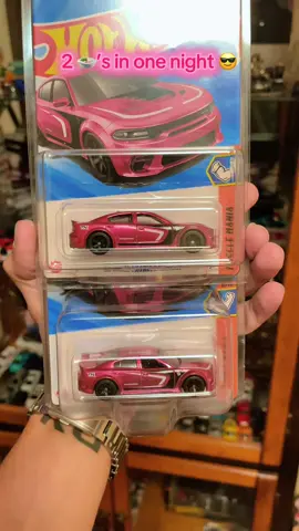 Scored 2 Pink STH Hellcats in one night! Best super of the year!🙌🏼👊🏼 #hotwheelssupertreasurehunt #luck #hotwheelshunter #hellcat #godisgood 