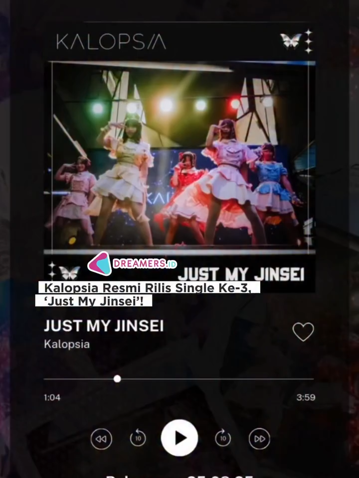 Kalopsia kembali memanjakan pendengar dengan karya terbaru berjudul “Just My Jinsei”! Single ketiga ini menjadi bukti komitmen @kalopsia.idol untuk terus menghadirkan warna baru dalam dunia musik. Setelah kesuksesan “Ignite” yang penuh energi dan “KissKiss” yang begitu catchy, “Just My Jinsei” hadir sebagai sentuhan berbeda yang melengkapi perjalanan musikal Kalopsia. Sekarang kamu sudah bisa menikmati lagu ini di semua platform musik digital! #kalopsia #jpop #chikaidol