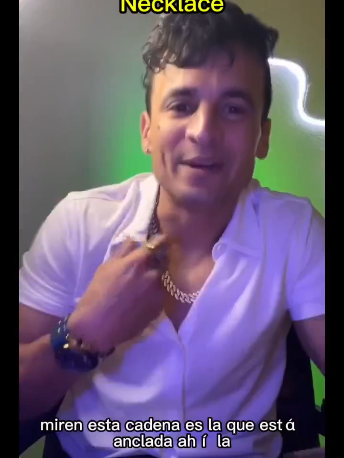 Highlight | Collar chapado en oro de 14 k con circonitas cúbicas engastadas en garras#jewelry #shortvideo #shortvideosprint #reloj
