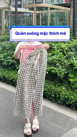 Quần suông mặc thích mê #xuhuong #thoitrangnu #quansuong 