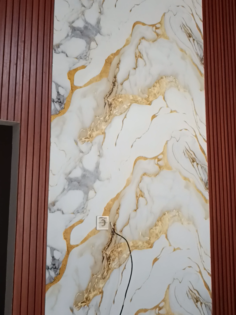 Wall panel dinding.  #homedecor #interior #wallpanel #wallpaper #wonogiri 