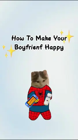How to make your boyfriend happy?#kittycat #memecat#boyfriend #happy 