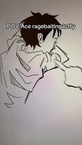 Man having luffy as a brother would be no joke but I just know Ace was one of the most INFURIATING ANNOYING older brothers #onepiece #art #anime #cartoon #funny 