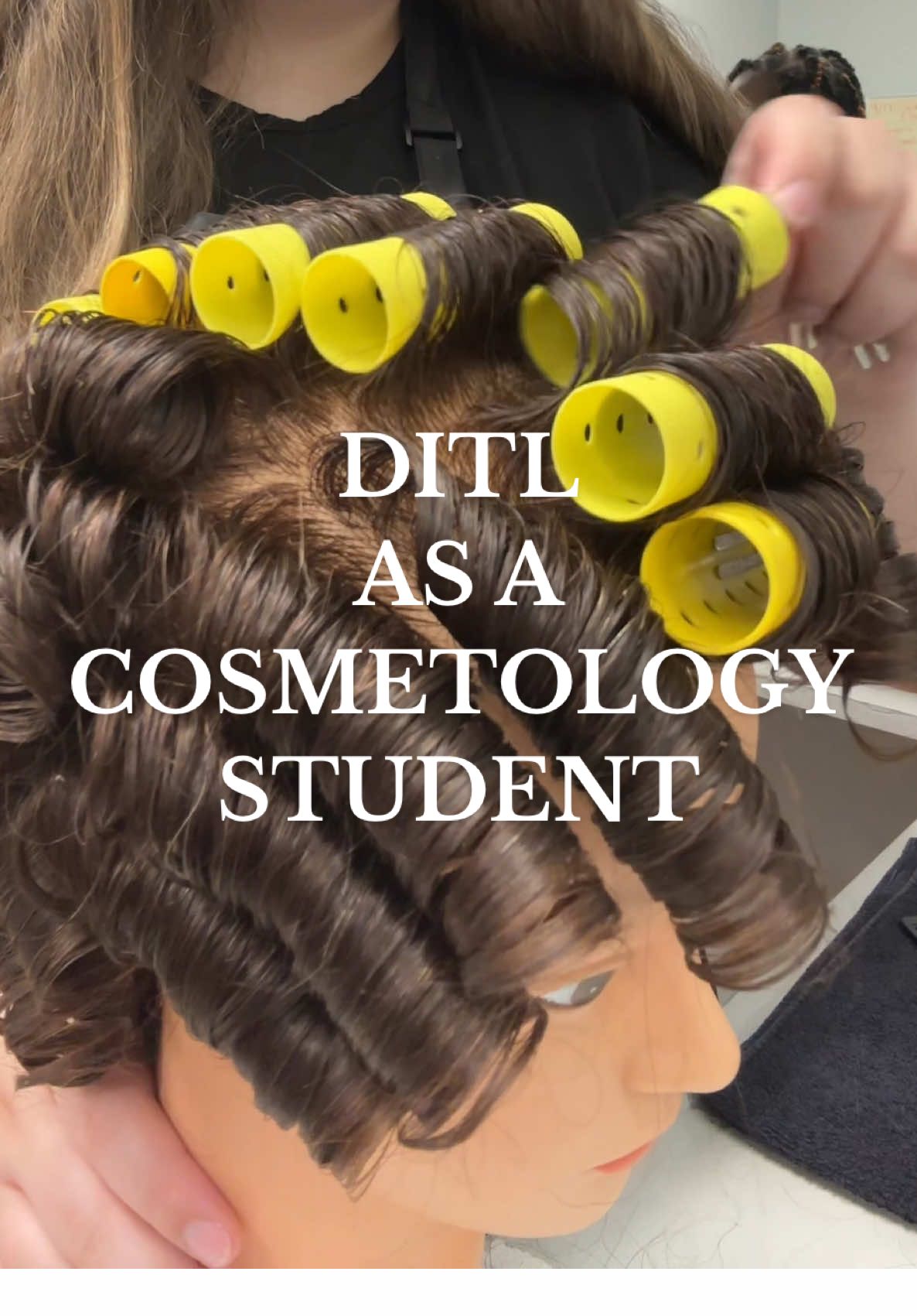 Day 11 ✨ Today was packed! We did brick layer perms, took out + brushed through our shampoo sets, and even started rolling spiral perms 💇‍♀️ Every day is a new challenge but I’m loving learning it all! 💖 #cosmetologyschool #cosmetologystudent #cosmetology #futurestylist #fyp 