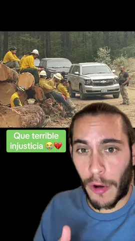 La migra le cayó a un grupo de bomberos mientras combatían un incendio forestal 🥺 