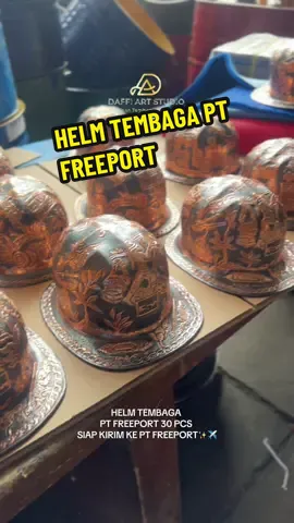 helm tembaga pt freeport 30 pcs✨✈️  #helmtembaga #ptfreeport #helmfreeport #ptfreeportindonesia 