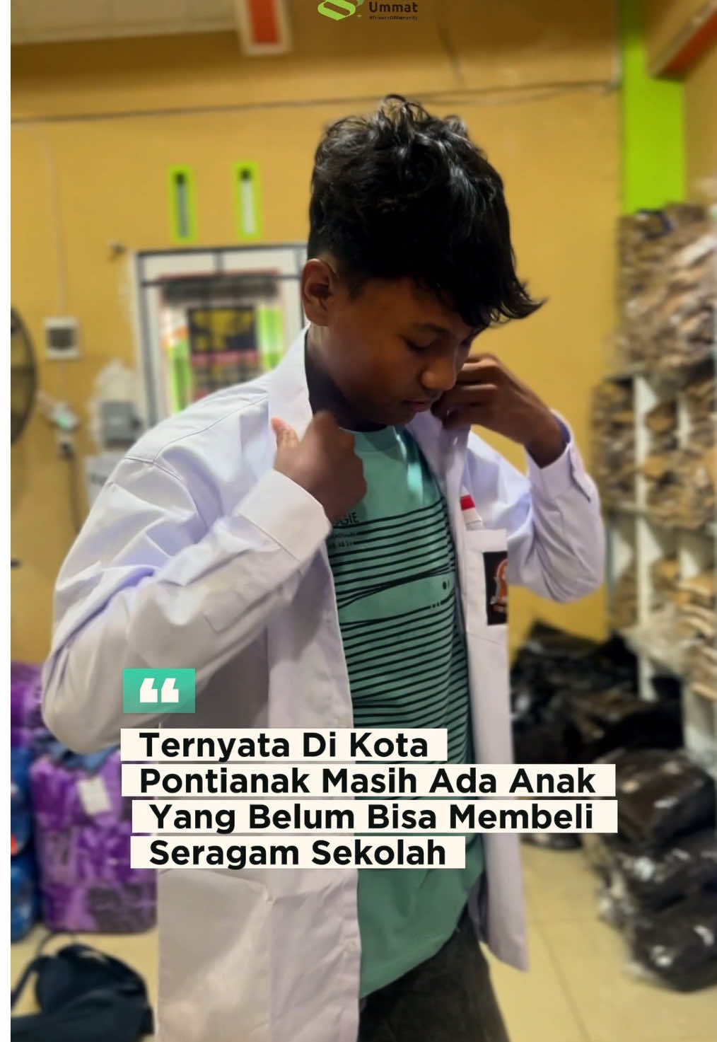 Alhamdulillah berkat donatur Dompet Ummat Nizam dapat membeli seragam sekolah dan sepatu baru. #dompetummat #zakat #pontianakviral #pontianak #pontianakkalimantanbarat 