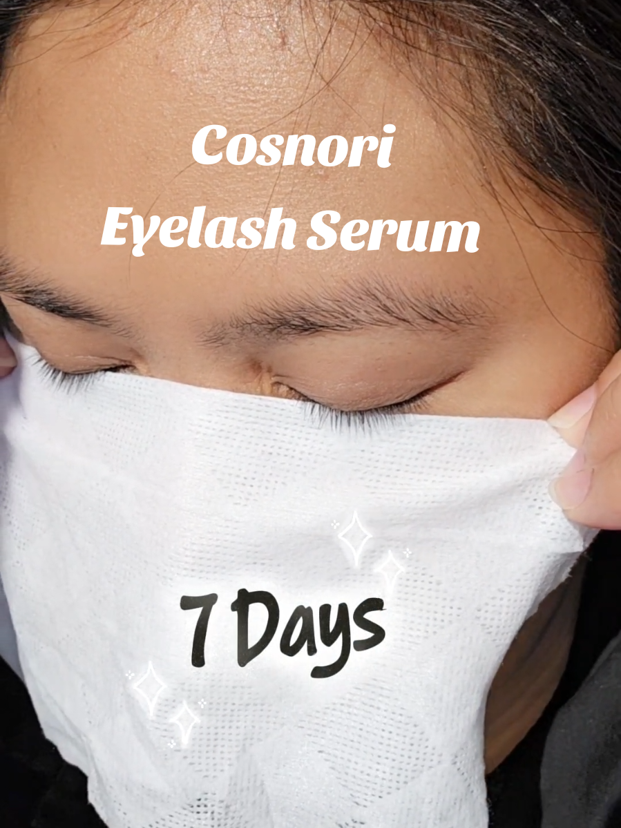 ✨ 7 days = noticeable results! My lashes are longer, stronger, and healthier thanks to Cosnori Eyelash Serum.  @COSNORI  Bonus: You can use it on lower lashes and brows too! 💕 #LashGoals #vanityessential #no1lashserum #oliveyoungno1