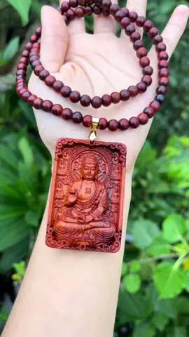Dây chuyền gỗ trắc đỏ khắc Đức Phật a Di Đà tinh saeo sắc nét#mocminiwood #daychuyennam #phậtphápnhiệmmầu #nammoadidaphat #xuhuong 