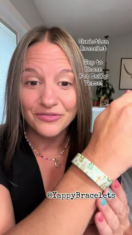 @Yappy Bracelets Bible Verse Bracelet! Waterproof, durable, scan on smart phone for daily verse, 3 different sizes, and made in the US! I love this so much! #christian #God #Jesus #Bible #bracelet 