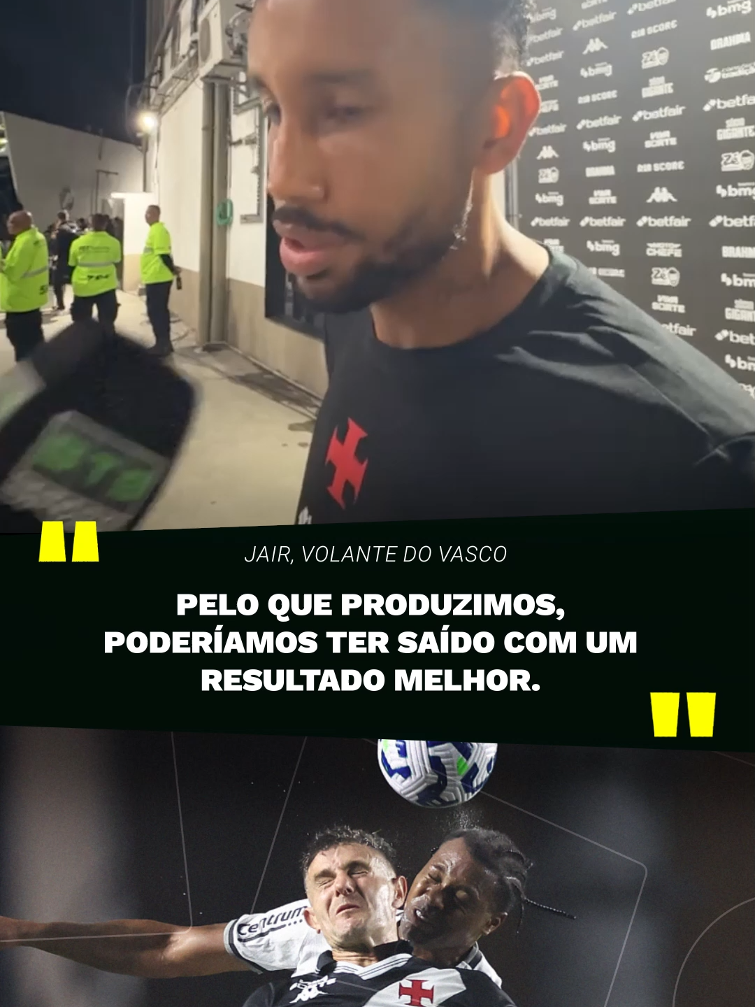 O volante Jair valorizou a produção ofensiva do Gigante da Colina! 💢 O Vasco merecia a vitória contra o Botafogo no jogo de ida das quartas da Copa do Brasil? #Redes8