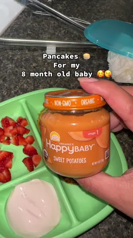 Simple and quick pancake recipe for my 8 month old baby #Foodie #sweeetpotatopancake #pancakeforbaby #cooking #recetas 
