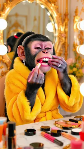 POV: When you finally start to love yourself and have fun in the little things 💛💝 Follow for more entertaining and cute ai animal videos!  #animallover #makeuptutorial #cuteanimalsoftiktok #viral #aigenerated 