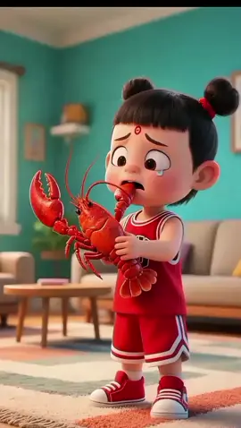 Nezha Makan Lopster Biar Sehat #anomali #animation #filmkartunterbaru #brainrot #shorts 