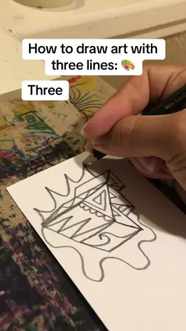 How to draw art with three lines 🎨 Drawing AMSR with a pencil ✍️ Three line pencil drawing