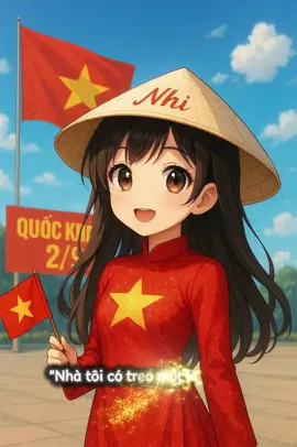 #CapCut Bé gái chibi hưởng ứng kỷ niệm 80 năm Quốc Khánh 2/9 #quockhanh2025 #kiniem80nam 