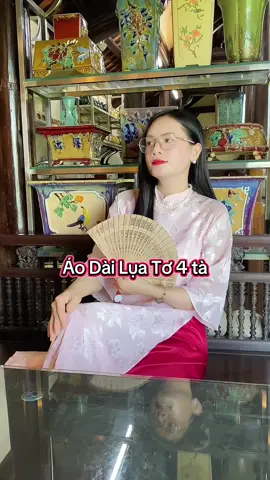 Áo Dài lụa tơ 4 tà mặc lên mềm.mát, che khuyết điểm bụng vai đủ size tới 70kg #aodailua #aodaicuoihoi #aodaitet 