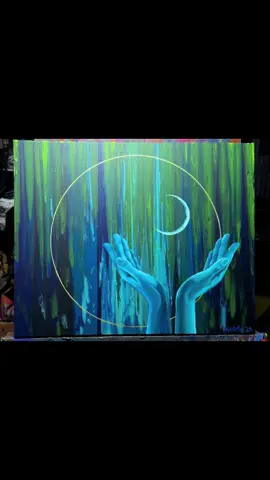 A few of my paintings come with little surprises. 🌙 #glowinthedark 