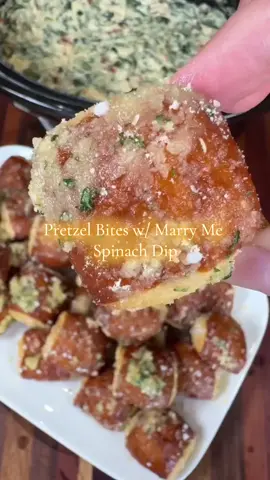 Follow for more easy recipes!! 🎥@cookinginthemidwest  #pretzels #parmasean #spinach #crockpot #FoodTok 