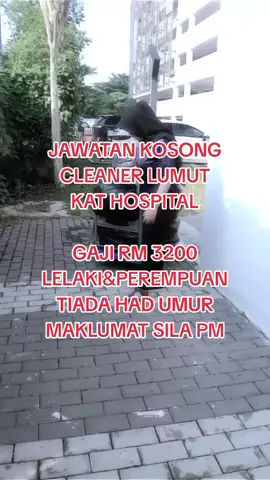 jawatan kosong cleaner lumut kat hospital gaji RM 3,200 maklumat sila pm #jawatankosong  #jawatankosongterkini  #fyp  #cleaner  #lumut 