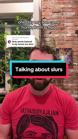 Replying to @raininginktattoo We have had several talks with our son about slurs over the years. #words #parenting #Relationship 