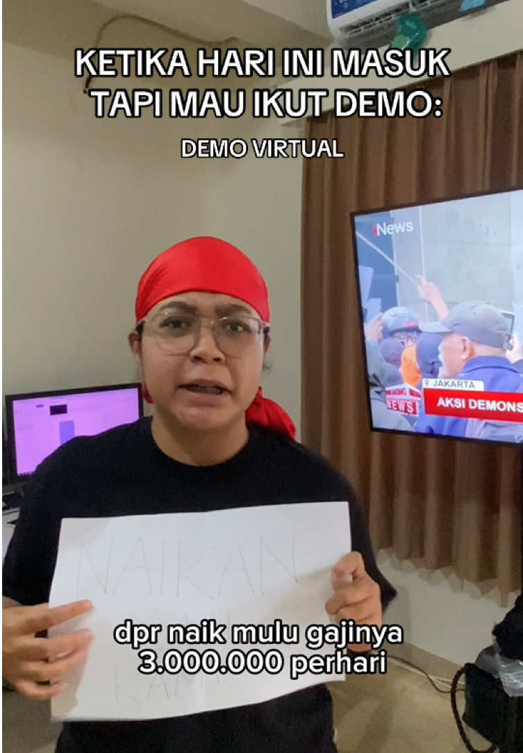gapapa demo virtual yang penting ttp menyuarakan karyawan gaji 3 juta perbulan🫵🏻🫵🏻🧟‍♀️🧟‍♀️ #bumc #demo #karyawan 