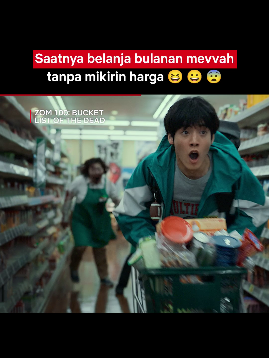 Mumpung kasirnya udah jadi zombi, cukup melengos aja 🧟👍 #Netflix #Zom100BucketListoftheDead #RekomendasiFilm #FilmJepang #FilmZombie #EijiAkaso