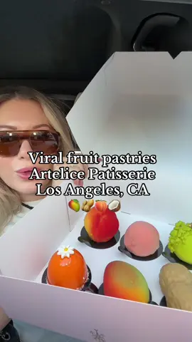 Viral fruit pastries @Artelice Patisserie  🥭🥜🍑🥥#viraldessert #mukbang #viralfood #moussecake #foodtiktok 