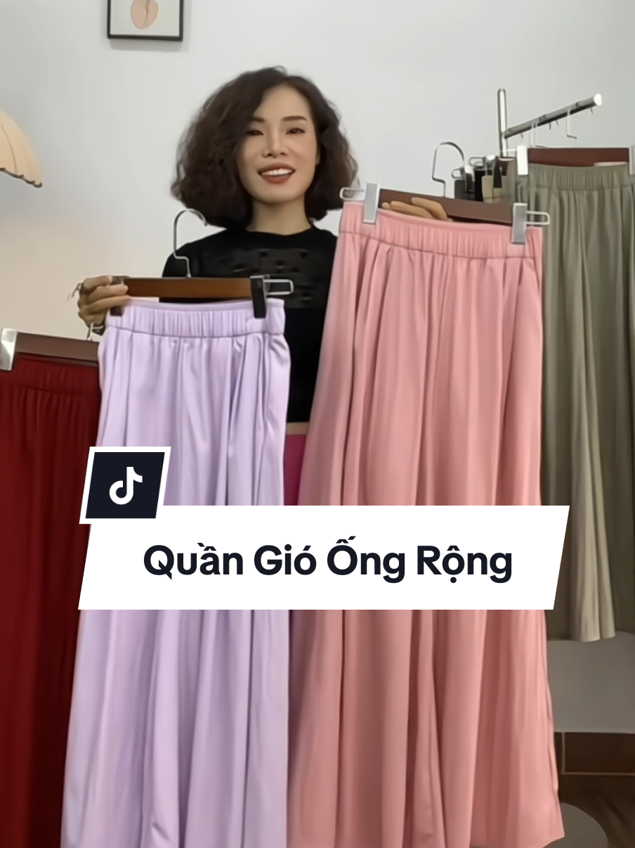 Quần gió lụa ống rộng đủ màu #quangionu #quanongrong  #quanongrongnu #quangio 