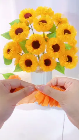 làm hoa hướng dương #toptrend #toptrending #hoa #lamhoa #meohay 