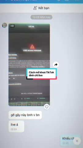 Cách gỡ đình chỉ live 7 ngày #mokhoalivetiktok #gioihandotuoi #xacminhdotuoi #viphamcongdong #xh 