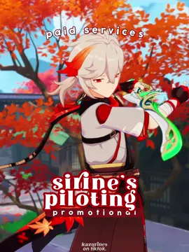 #KAZUHA  .  PILOTING  ♡ : promotional content! — inazuma wasn’t that bad.. well, except tsurumi island. 😓 kindly join /scara @ discord.gg/kunikuzushi or .gg/fWmSEemhYV to order :) ── . ★ tags: #SIRINE—#GenshinImpact #genshinpilotservices #genshinpilot 𖦹°‧