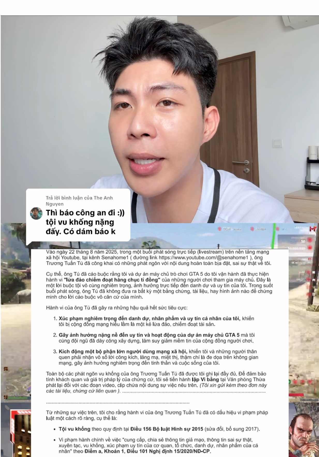 Trả lời @The Anh Nguyen Đơn tố cáo sena vu khống tôi làm từ ngày 22 rồi bạn ơi 😅 #haimomgta5vn #haimom 