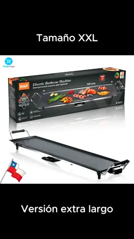 🔥 Parrilla Plancha Eléctrica RAF XXL 🔥 Lleva el sabor de la parrilla a tu hogar con la Parrilla Plancha Barbacoa RAF R.5414, un electrodoméstico práctico y potente, diseñado para cocinar de forma rápida, saludable y sin complicaciones tanto en interiores como exteriores. ✅ Características principales: ⚡ Potencia 1800W: Calentamiento rápido y uniforme en toda la superficie. 🍳 Superficie extra grande (47 x 28 cm): Perfecta para preparar varias porciones al mismo tiempo. 🧴 Revestimiento antiadherente: Evita que los alimentos se peguen y facilita la limpieza. 💨 Diseño sin humo (Smokeless): Ideal para usar en departamentos, terrazas o cocinas sin preocuparte por el humo. 🌡️ Control de temperatura ajustable: Adapta el calor al tipo de alimento que quieras cocinar. 🥗 Bandeja de goteo desmontable: Recoge grasa y aceite para comidas más saludables. 👜 Compacta y portátil: Fácil de transportar para usar en casa, balcones, terrazas o incluso llevarla a reuniones. 🎛️ Tapa con medidor de temperatura: Mantiene la cocción uniforme y jugosa, con control preciso del calor. 🍖 Versatilidad total: Perfecta para carnes 🥩, pollos 🍗, pescados 🐟, mariscos 🦐, vegetales 🥦, hamburguesas 🍔, panini 🥪 ¡y mucho más! 📦 Garantía: 30 días
