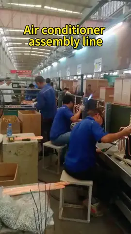 Air conditioner assembly line #Airconditionerline#ACmold#acequipment #accabinet #ACpart#ACR&D#ACTesting#ACfactory#foryou #tiktokviral #tiktok 