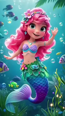 The little mermaid 🧜‍♀️ #kids #cartoonforkids #tiktokkids #songforkids #kidsoftiktok 