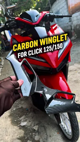 CARBON WINGLET FOR HONDA CLICK😎🤙 #carbon #winglet #hondaclick #motorcycleaccessories 
