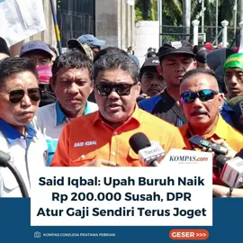 Presiden Federasi Serikat Pekerja Indonesia (FSPI) Said Iqbal menyoroti sulitnya buruh mendapatkan kenaikan upah, berbeda dengan anggota DPR yang dinilainya mudah menyusun gaji sendiri. Iqbal menegaskan masih banyak buruh di daerah yang hanya menerima Rp 3 juta per bulan. Sementara itu, ia menyebut gaji anggota DPR bisa mencapai Rp 100 juta per bulan. Aksi ribuan buruh hari itu juga menyuarakan enam tuntutan, mulai dari penghapusan sistem outsourcing hingga kenaikan upah minimum 2026 sebesar 8,5 – 10,5 persen. Iqbal pun menyerukan langkah lanjutan jika tuntutan buruh tidak terpenuhi, seperti mogok nasional dan mogok produksi.  Penulis: Ridho Danu Prasetyo  Editor: Larissa Huda ~R  #SaidIqbal #DPR #Demo #Buruh #DemoBuruh