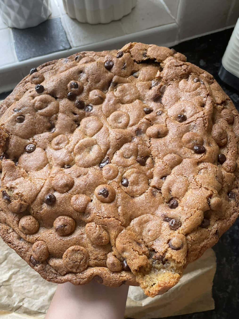 Replying to @.. second attempt of a never ending cookie 🍪 #paigebakedthat #cookie #baking #neverendingcookie 